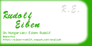 rudolf eiben business card